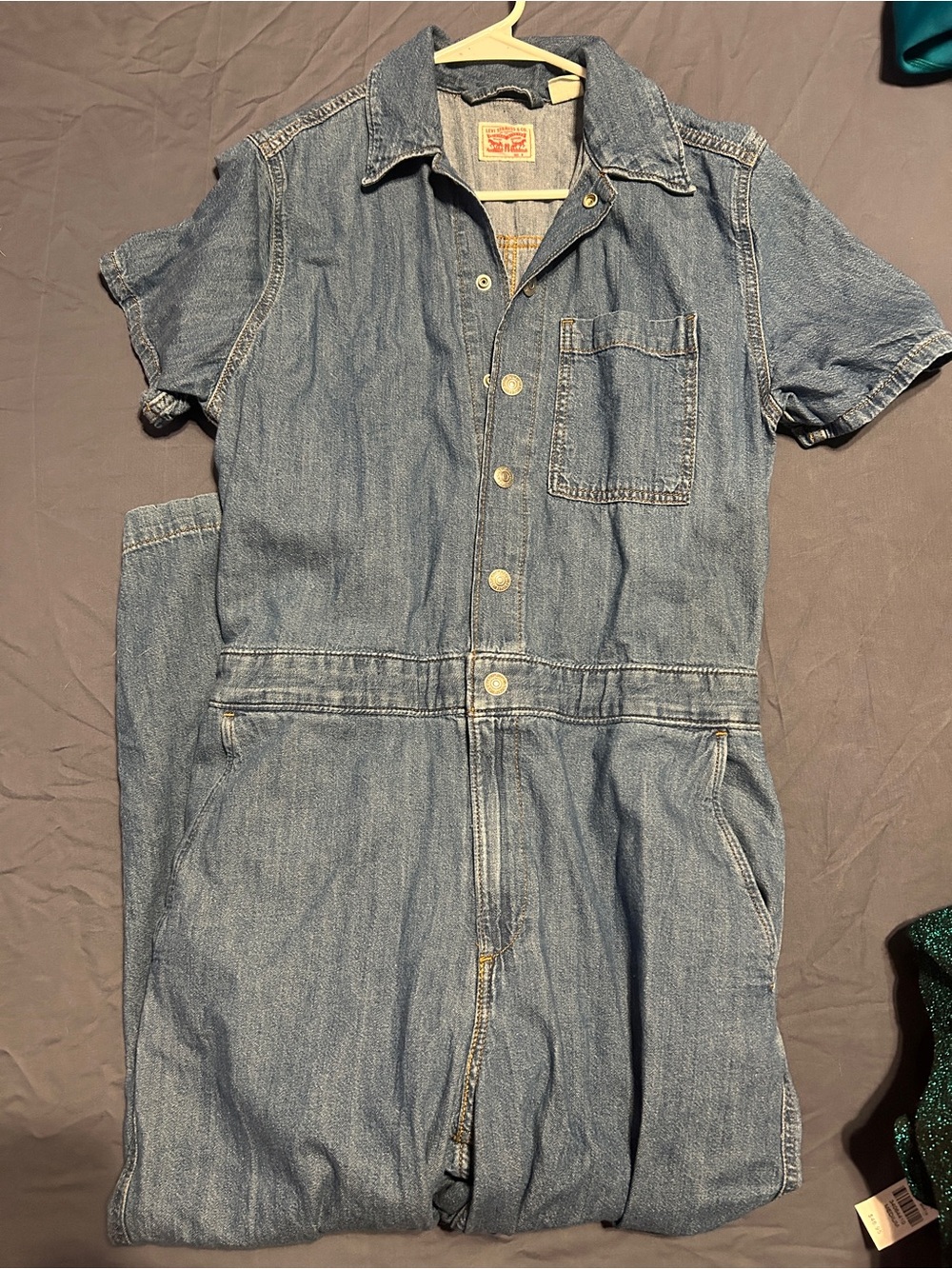 Levi's Blue Denim Snap-Front Shirt Jacket